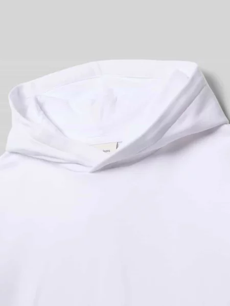 Bluza z kapturem o kroju relaxed fit z nadrukiem z logo model ‘Signature’ Calvin Klein Jeans biała