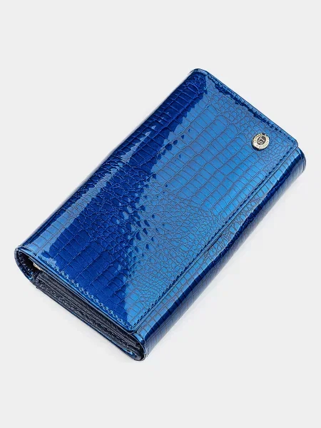 Кожаный кошелек St Leather Accessories синий