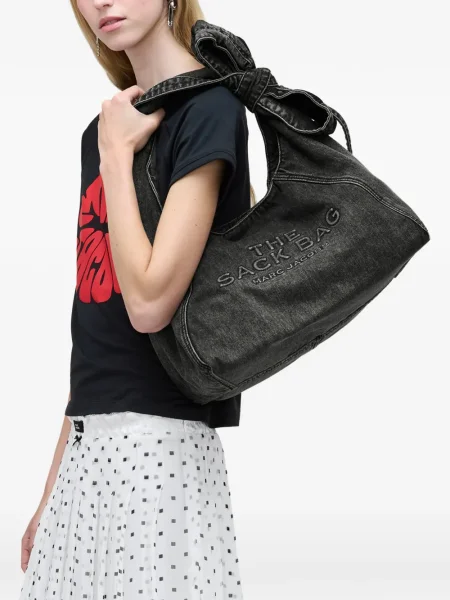Geantă Marc Jacobs cu funde negru