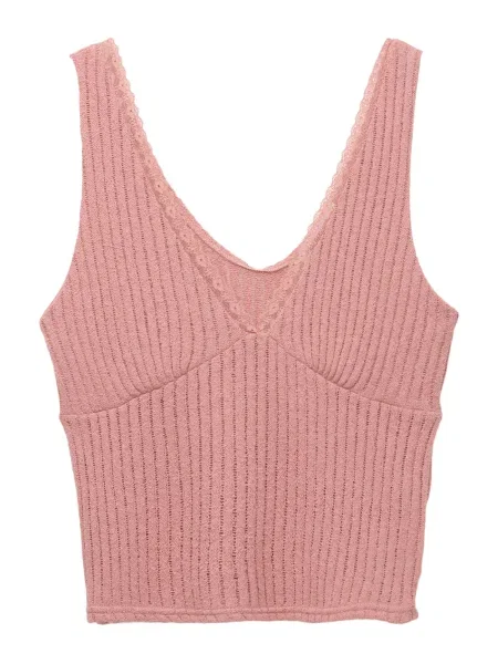 Pull&Bear Top brodat pitaya roz
