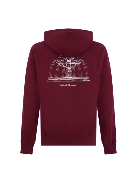 Bluza z kapturem Drole De Monsieur z kapturem czerwona