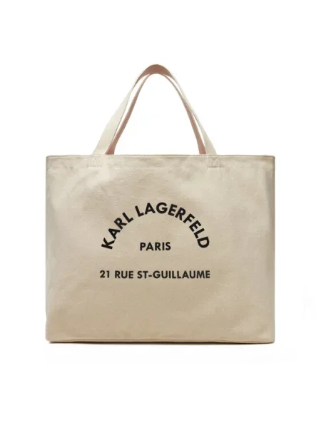 Karl Lagerfeld Shopper torba RSG crna / bijela bež