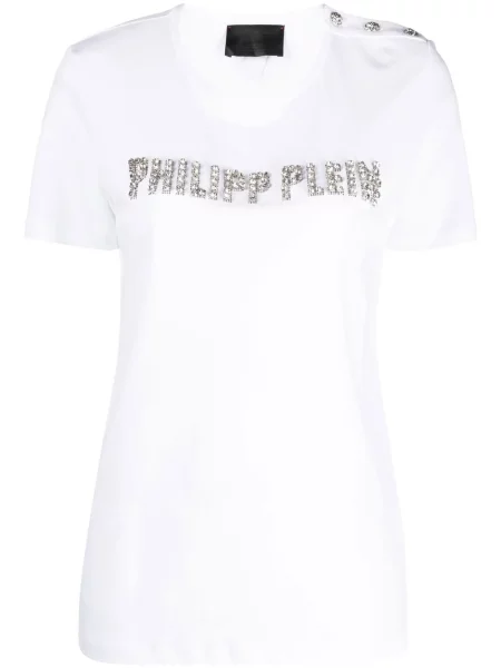Tricou Philipp Plein scurt alb