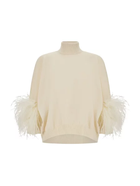 Sweter Alberta Ferretti wełniany beżowy