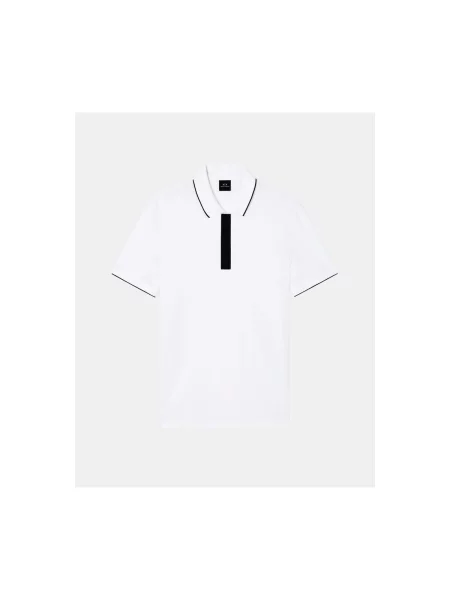 Tricou polo Armani Exchange alb