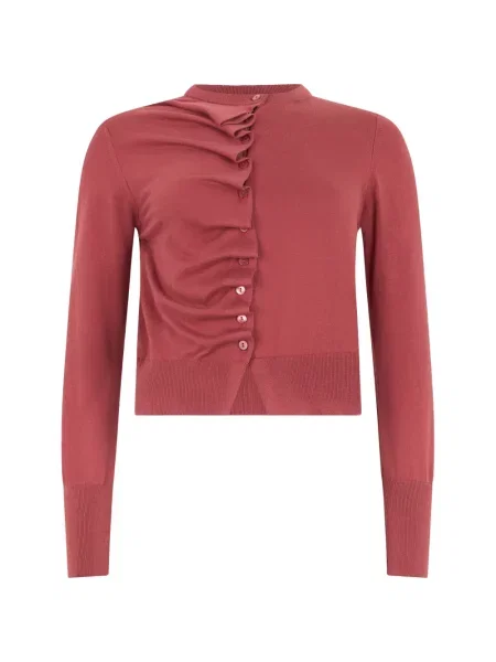 Cardigan Alpha Studio cu volane roșu
