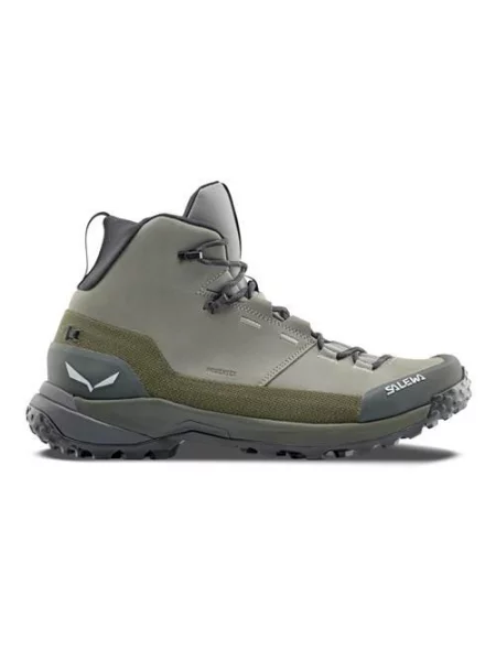 Buty trekkingowe Salewa Puez Leather Mid Powertex zielone