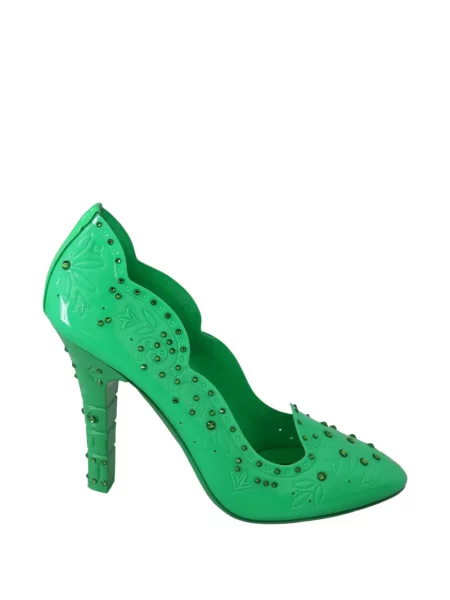 Pantofi cu toc Dolce & Gabbana cu model floral verde