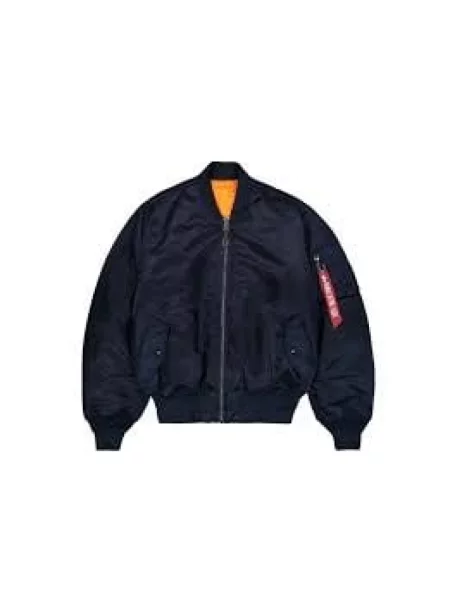 Alpha Industries kurtka granatowy przejściowa oversize niebieska