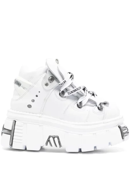 Sneakerși Vetements cu platformă alb
