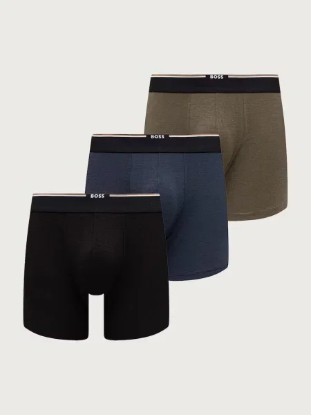 BOSS bokserki dopasowane z wiskozą BoxerBr 3P Bamboo czarne