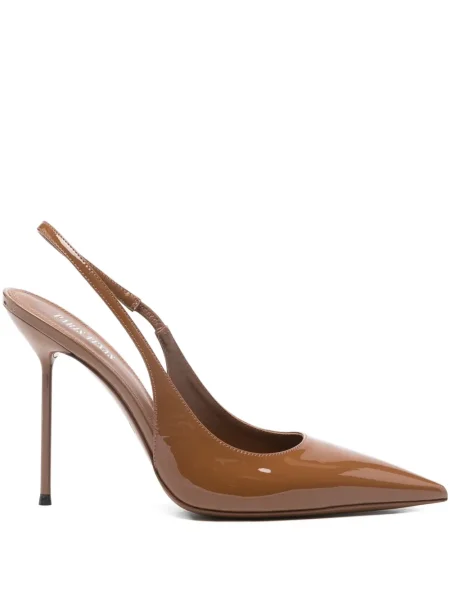 Pantofi cu toc Paris Texas slingback maro