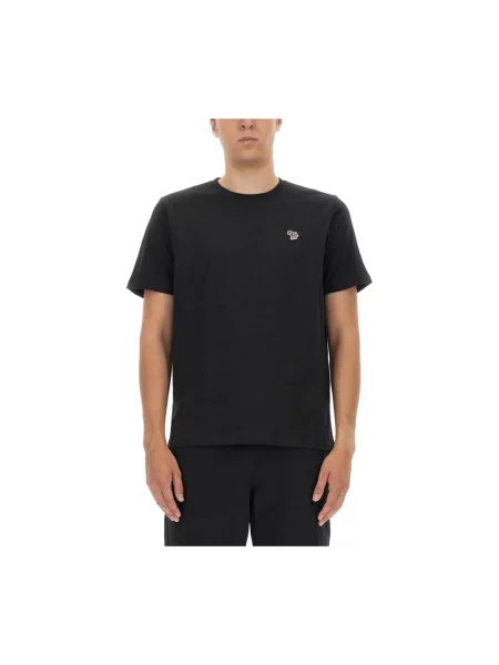 Koszulka Ps By Paul Smith w zebrę z logo czarna