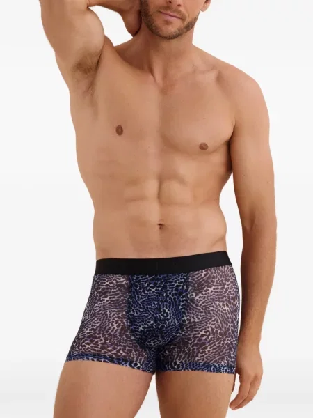Boxeri Aubade cu imagine cu model leopard albastru