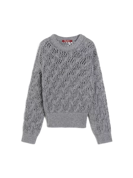 Dzianinowy sweter Max Mara szary