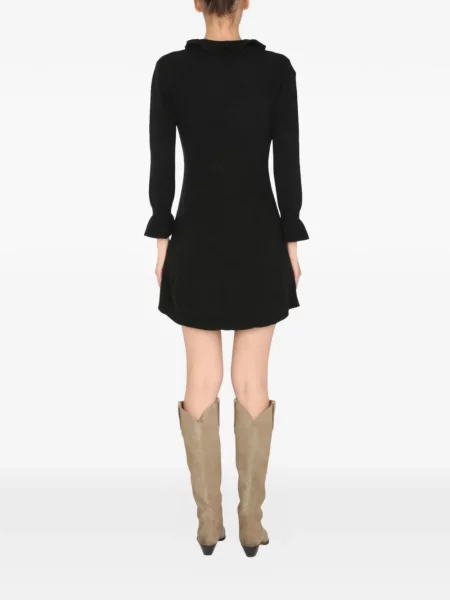 Rochie mini Alberta Ferretti cu volane negru