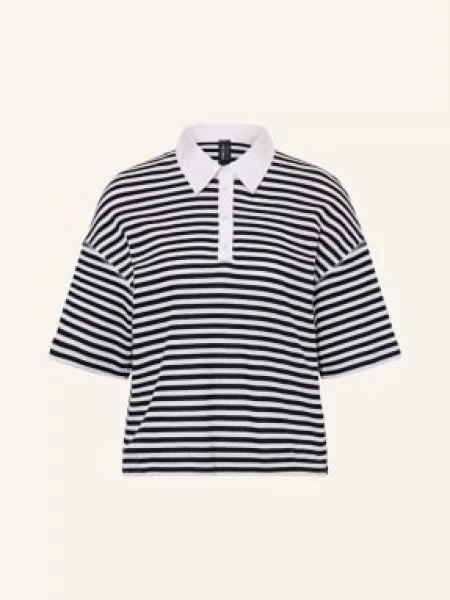 Marc Cain Dzianinowa Koszulka Polo blau