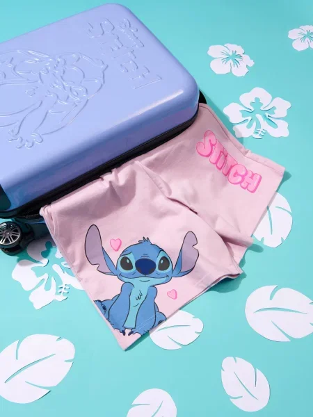 Валіза Stitch light blue синя