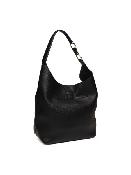 Torebka hobo Ermanno Scervino skórzana czarna