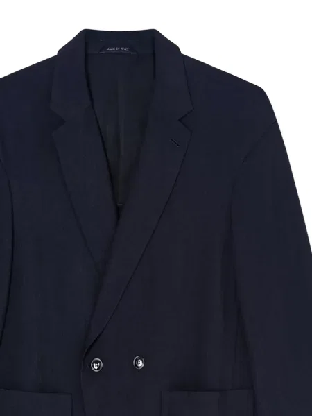 Dvouřadý kabát Giorgio Armani modrý