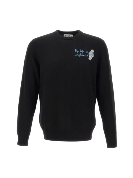 Sweter Mc2 Saint Barth wełniany czarny