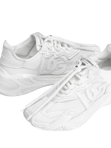 Sneakerși Dolce & Gabbana cu broderie alb