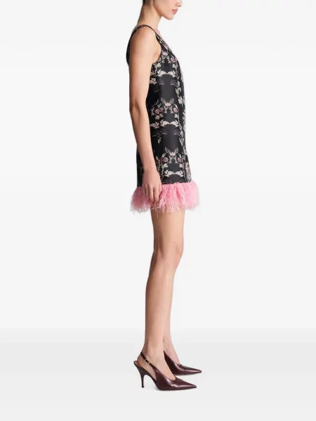 Rochie mini Cara Cara cu pene negru