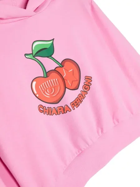 Bluza z kapturem dziecięca Chiara Ferragni różowa