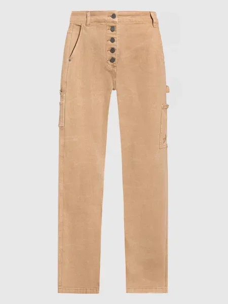 Джинси-карго з вишивкою Twin Set Actitude бежеві