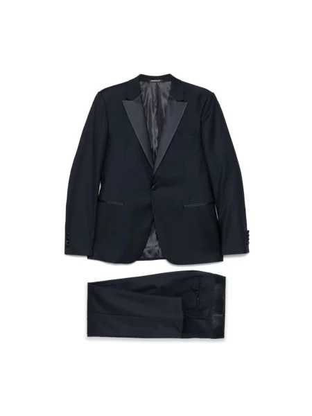 Garnitur Emporio Armani wełniany niebieski