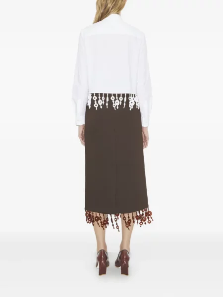 Cămașă Tory Burch de cristal alb