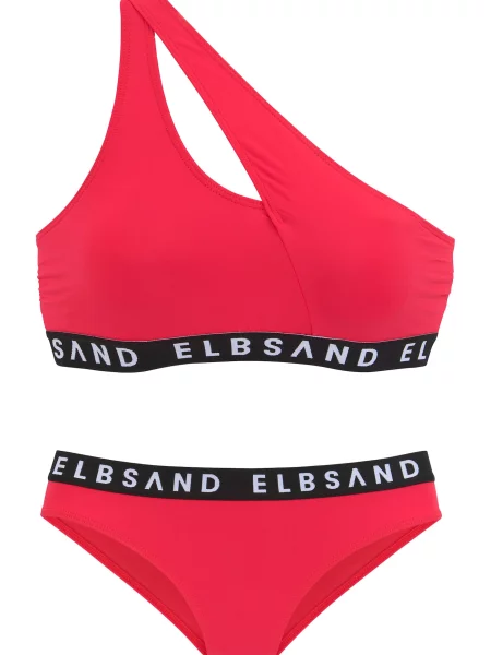 Elbsand Costum de baie două piese roșu / negru alb