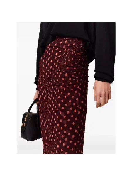 Długa spódnica maxi Stella Mccartney w grochy czerwona