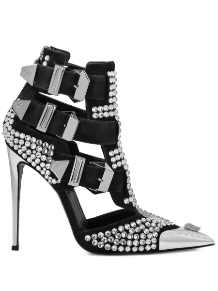Pantofi cu toc Philipp Plein argintiu