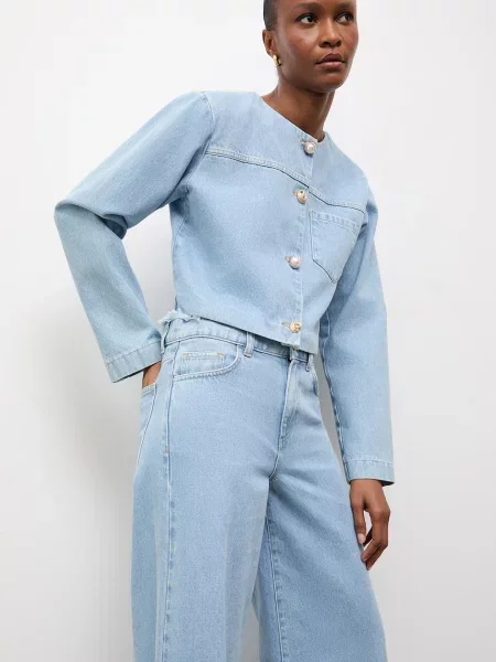 Answear.LAB kurtka jeansowa z kolekcji Unscripted niebieska