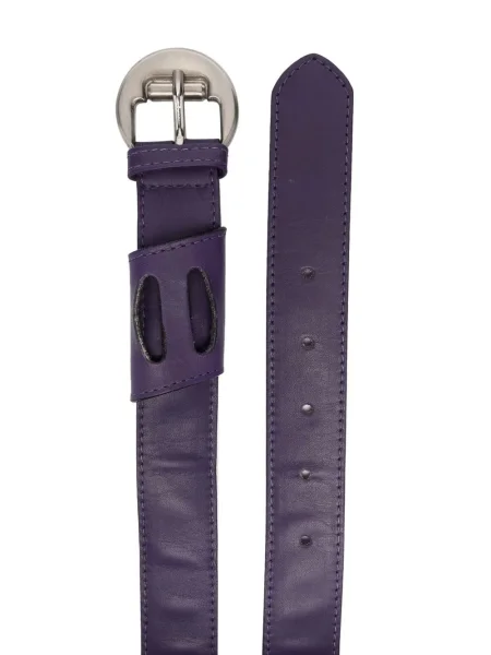 Kožený pásek Versace Pre-owned s přezkou fialový