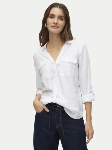 VERO MODA Bluză LINN BUMPY' alb