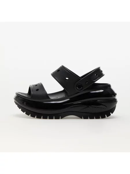Чехли Crocs Classic Mega Crush Sandal с платформа черно