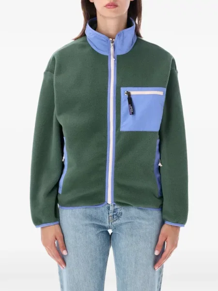 Geacă Patagonia din fleece verde
