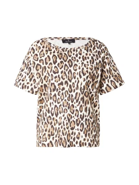 Monari Tricou crem / cappuccino / închis maro