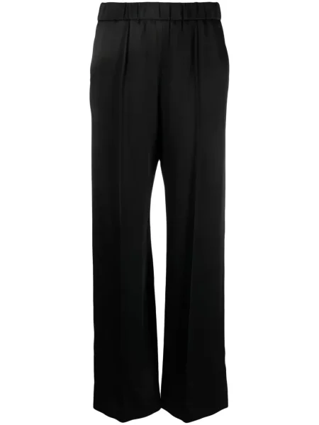 Pantaloni Jil Sander din satin negru