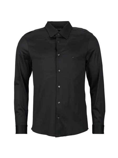 Srajca Emporio Armani z dolgimi rokavi črna