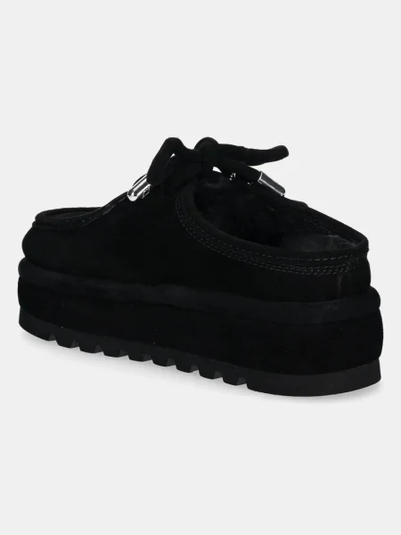 Semišové papuče Naked Wolfe Blizzard Blizzard Suede Shearling Black černá