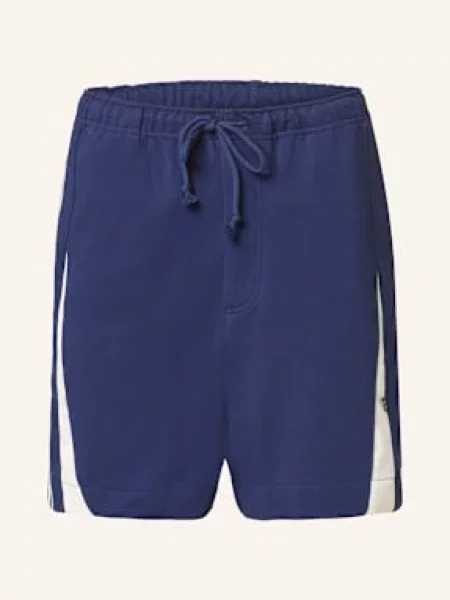Šortky Z Mikinové Látky S Galonovými Pruhy tmavě modrá/ režná modré