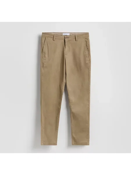 Reserved Kalhoty chino slim fit béžová