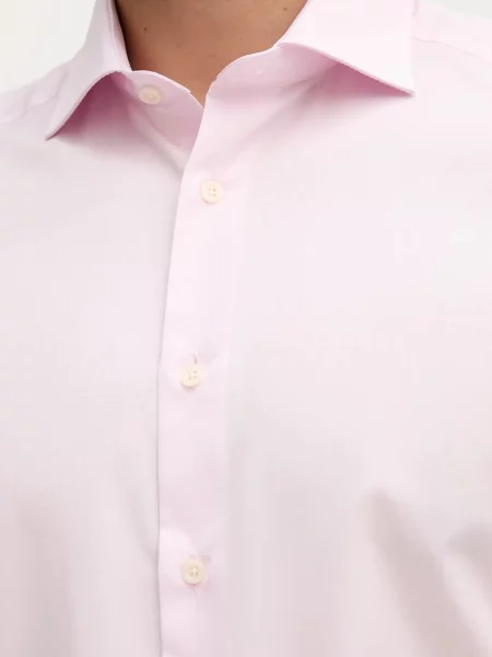 Рубашка Hackett London с итальянским воротником розовая
