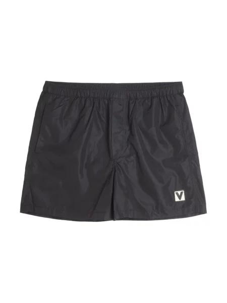 Lniane kąpielówki Valentino czarne
