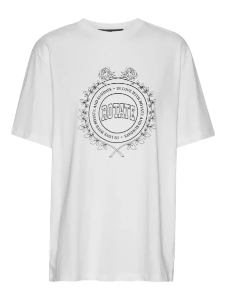 Tricou Rotate Birger Christensen cu imagine alb