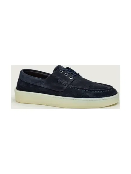 BOSS BLACK Mocasini Randal | piele întoarsă negru