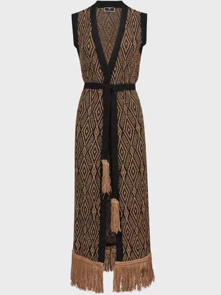 Жилет Elisabetta Franchi коричневый